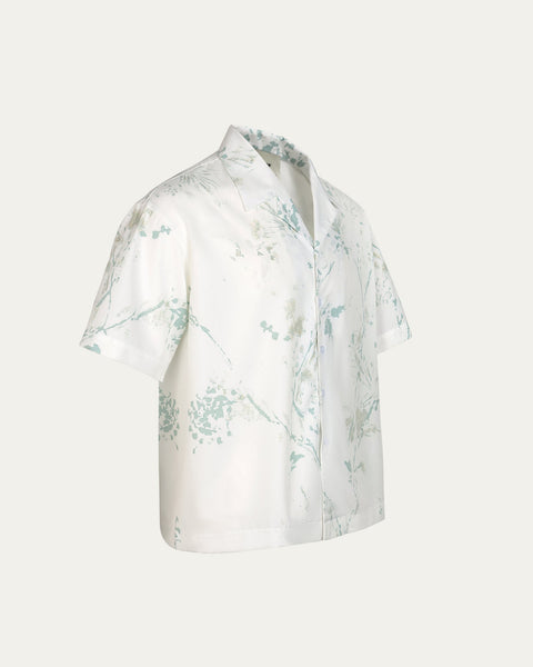 Highclass Cuban Shirt - White Marbel