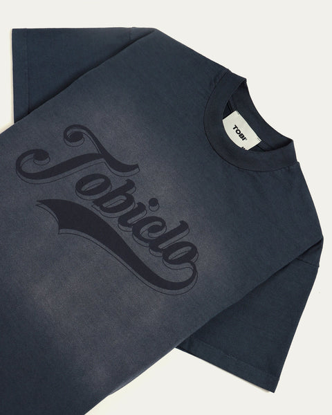 Sun Faded TobiClo Boxy T-shirt - Sapphire