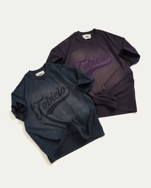 Sun Faded TobiClo Boxy T-shirt - Sapphire