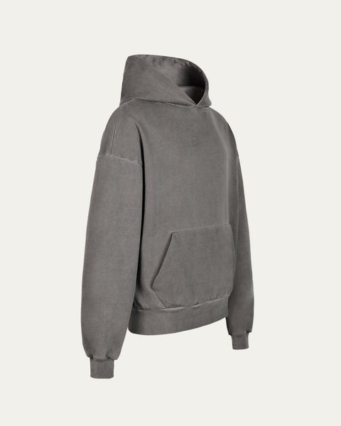 420gsm Heavyweight Wash Hoodie - Dark Grey