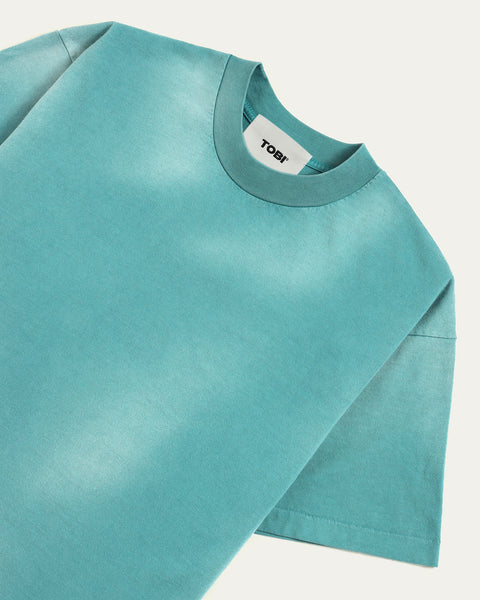 250gsm Heavyweight Wash T-shirt - SunFaded Blue
