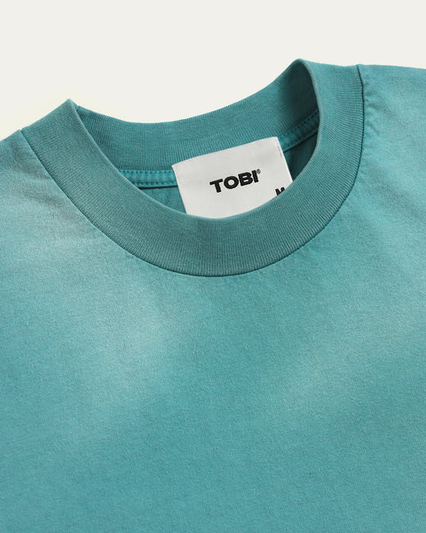 250gsm Heavyweight Wash T-shirt - SunFaded Blue