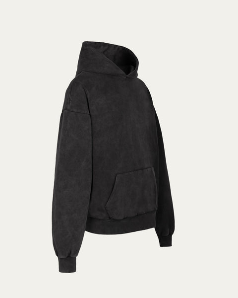 420gsm Heavyweight Wash Hoodie - Faded Black