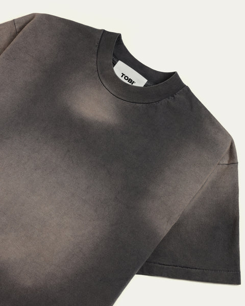 250gsm Heavyweight Wash T-shirt - SunFaded Grey
