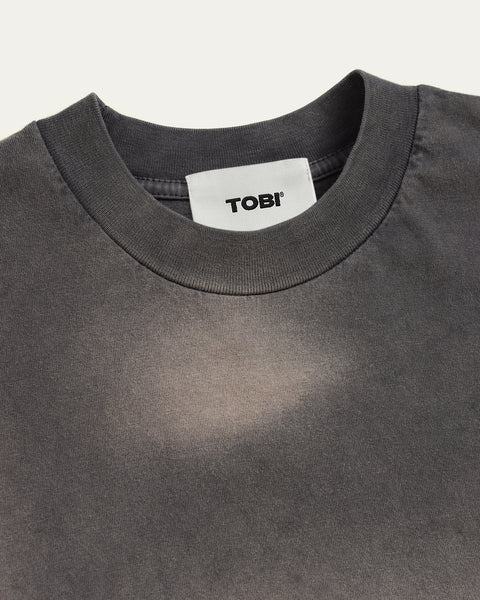 250gsm Heavyweight Wash T-shirt - SunFaded Grey