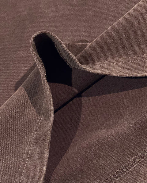 250gsm Heavyweight Wash T-shirt - Mocha Wash