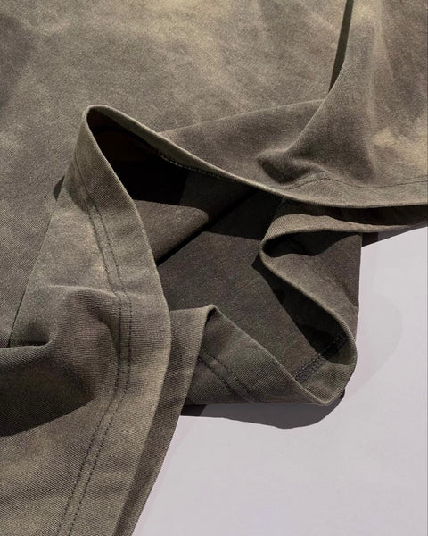250gsm Heavyweight Wash T-shirt - Ash Static