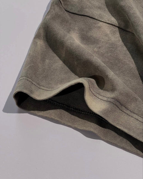 250gsm Heavyweight Wash T-shirt - Ash Static