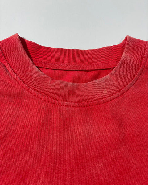 250gsm Heavyweight Wash T-shirt - Red Heat