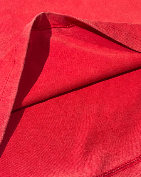250gsm Heavyweight Wash T-shirt - Red Heat