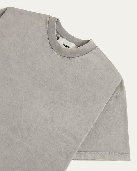 Blank Boxy Wash T-shirt - Dust - TOBI