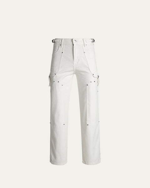Double Knee Jeans SS23- White - TOBI