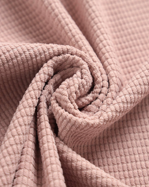 Drop Shoulder Knit T-shirt - Dusty Pink - TOBI