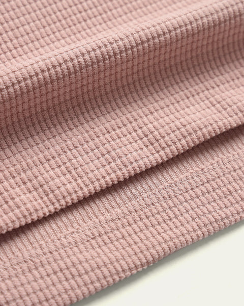 Drop Shoulder Knit T-shirt - Dusty Pink - TOBI