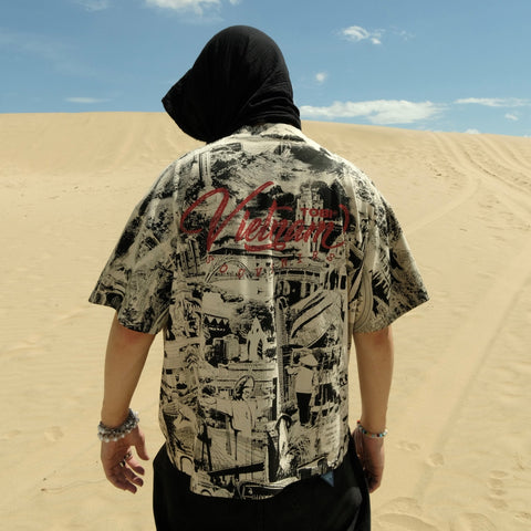 Made By Viet Mega Printed T-shirt - Beige - TOBI