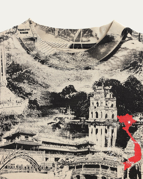 Made By Viet Mega Printed T-shirt - Beige - TOBI
