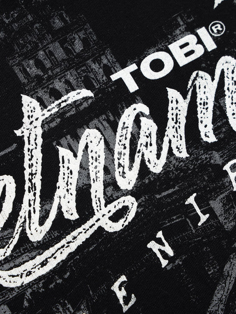 Made By Viet Mega Printed T-shirt - Black - TOBI