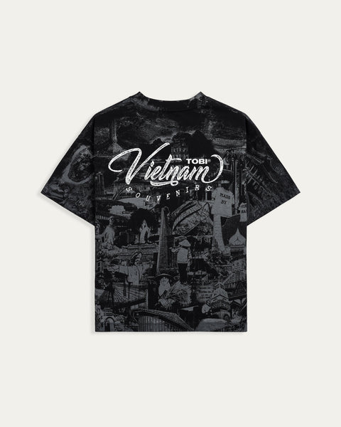 Made By Viet Mega Printed T-shirt - Black - TOBI