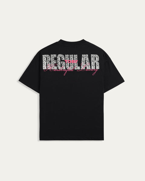 Multi Technique Boxy T-shirt - Black - TOBI
