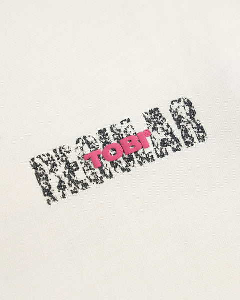Multi Technique Boxy T-shirt - Off White - TOBI