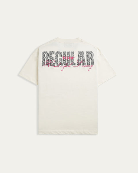 Multi Technique Boxy T-shirt - Off White - TOBI