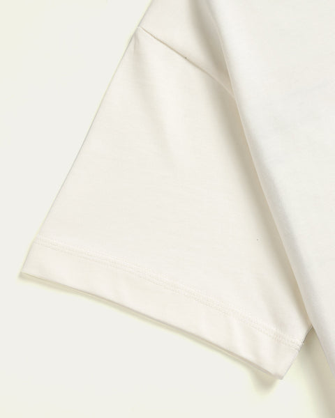 Multi Technique Boxy T-shirt - Off White - TOBI