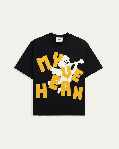 My Heaven Patches Boxy T-shirt - Black - TOBI