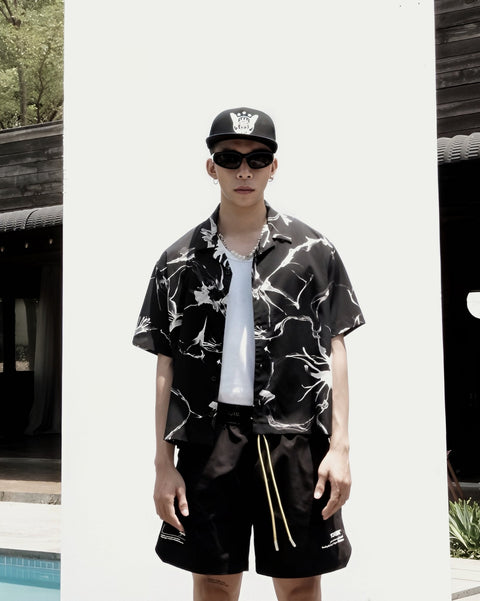 Nylon Basic Shorts - Black - TOBI