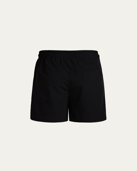 Nylon Basic Shorts - Black - TOBI