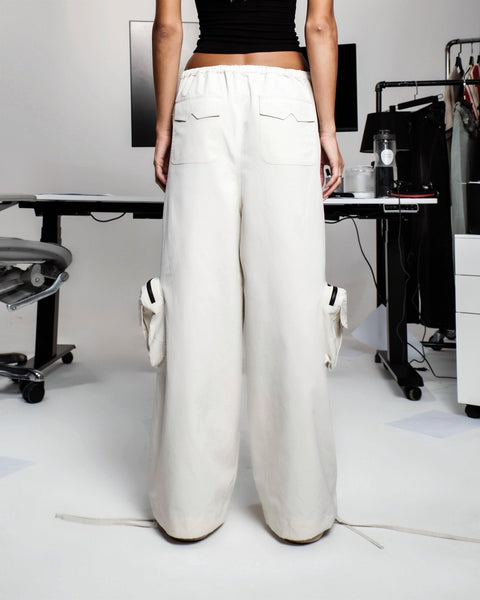 Parachute Pocket Pants - Off White - TOBI
