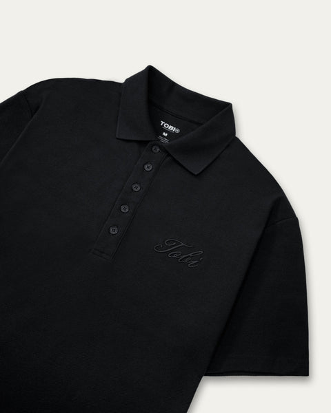 Polo Waffle - Black - TOBI