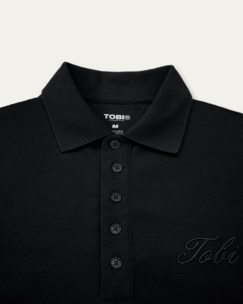 Polo Waffle - Black - TOBI