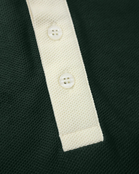 Polo Waffle Collar - Green - TOBI