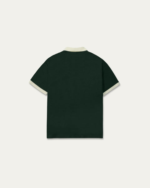 Polo Waffle Collar - Green - TOBI