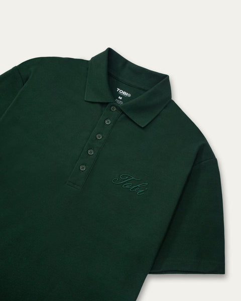 Polo Waffle - Dark Green - TOBI