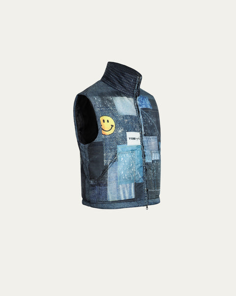 Puffer 2 in 1 Vest/Jacket Denim Effect - TOBI