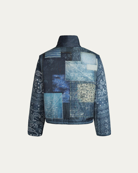 Puffer 2 in 1 Vest/Jacket Denim Effect - TOBI