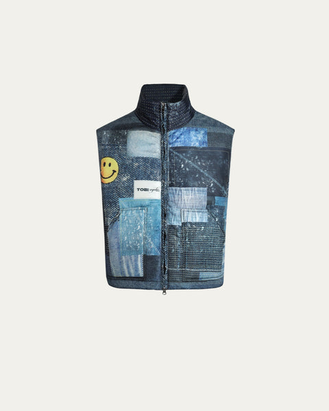 Puffer 2 in 1 Vest/Jacket Denim Effect - TOBI