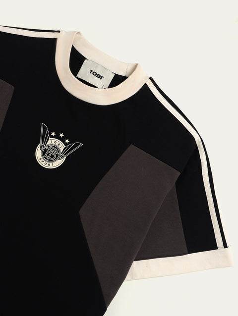 Stripped Baby T-shirt - Black - TOBI