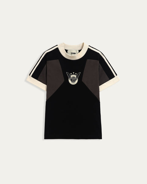 Stripped Baby T-shirt - Black - TOBI