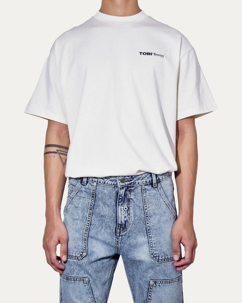 TOBI 280gsm Boxy Tee - Off White - TOBI