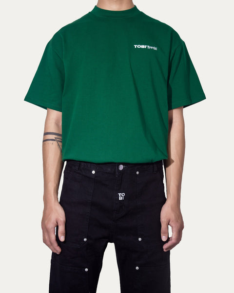 TOBI 280gsm Boxy Tee - Racing Green - TOBI