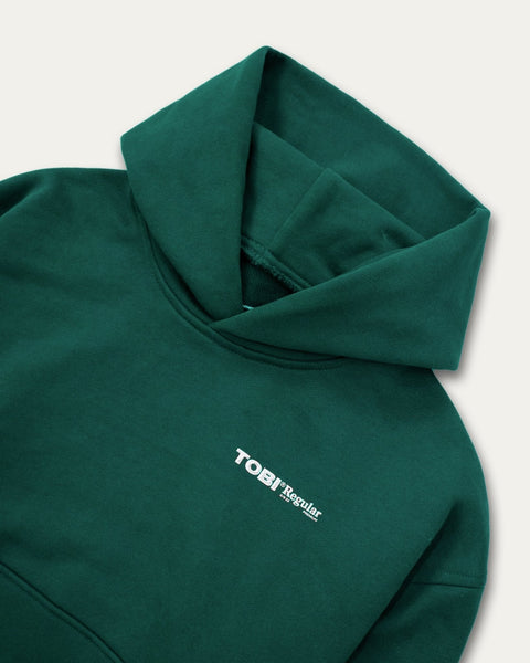 TOBI 500gsm Boxy Hoodie - Racing Green - TOBI