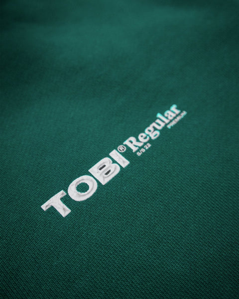 TOBI 500gsm Boxy Hoodie - Racing Green - TOBI