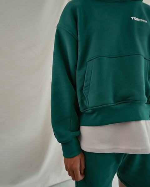 TOBI 500gsm Boxy Hoodie - Racing Green - TOBI