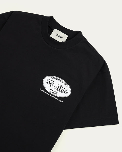 TOBI® Athletic Club T-shirt - Black - TOBI