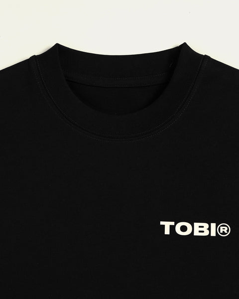 TOBI Basic Boxy T-shirt - Black - TOBI
