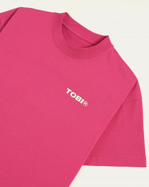 TOBI Basic Boxy T-shirt - Neon Pink - TOBI