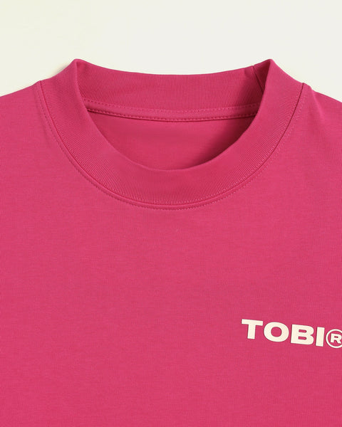 TOBI Basic Boxy T-shirt - Neon Pink - TOBI