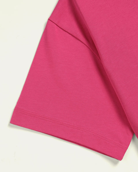 TOBI Basic Boxy T-shirt - Neon Pink - TOBI
